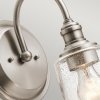 Kinkiet Waverly - 1 źródło światła - Klasyczny pewter Szkło z bąbelkami powietrza nowoczesny minimalistyczny uniwersalny KL-WAVERLY1-CLP KICHLER